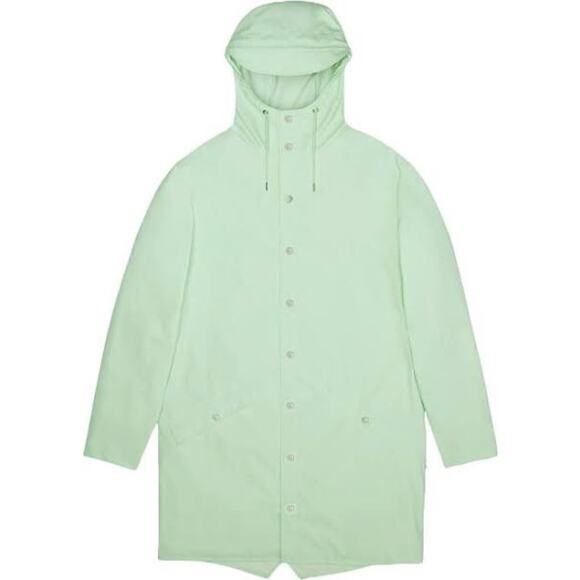 RAINS Unisex Waterproof Rain Jacket With Hood in Mineral color in Size XL NWT